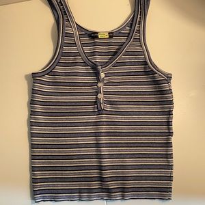 Brandy Melville Striped Top with buttons